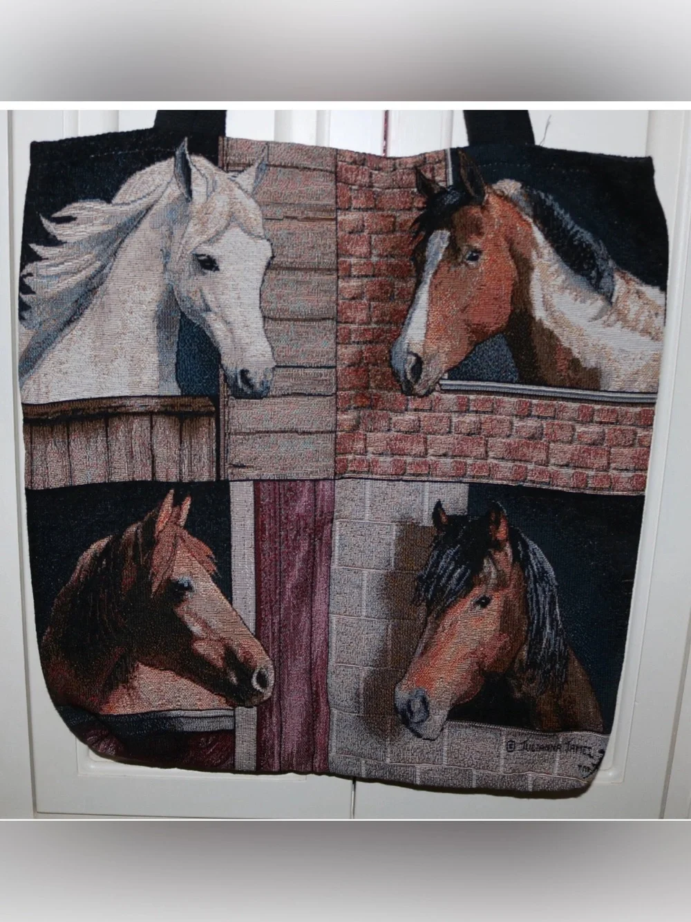 Tapesty Horse Theme Totebag - Julianna James Design